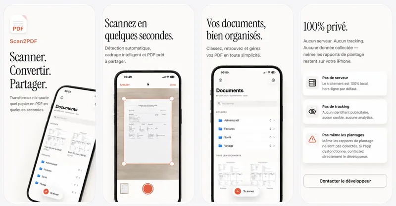 Aperçu du projet Scan2PDF